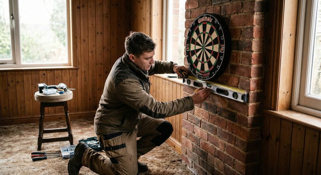 Official dartboard height and distance setup — the regulated measurements every darts player should know