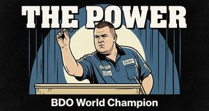 Phil Taylor BDO World Champion early career vintage illustration