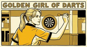 Trina Gulliver 10x BDO Womens World Champion vintage illustration